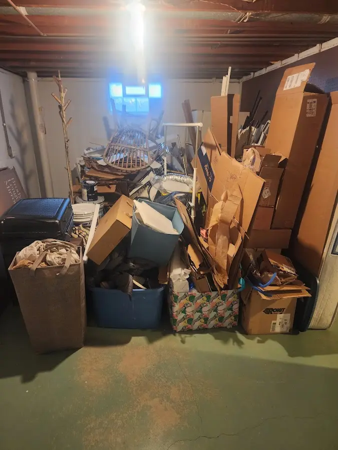 Roll-off dumpster container at job site for 15 Yard Dumpster Rental in Allegan